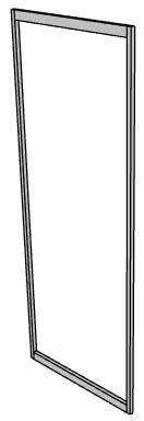 Wand weiß Breite 1m / wall white width 1m